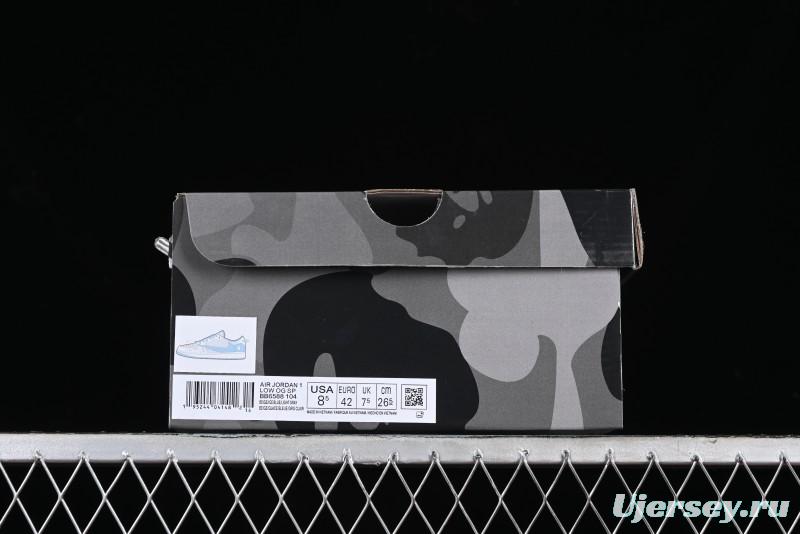 Nike Travis Scott x Fragment Design x Air Jordan 1 Low OG SP AJ1 LV Collaboration Deep Blue Low-Top Casual Sneakers - BB6588-104