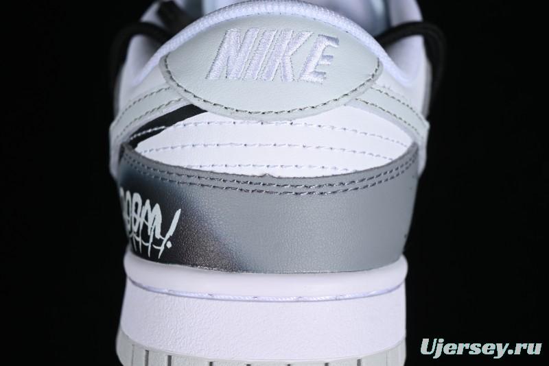 Nike Dunk Low SB Graffiti Halloween Cross Distressed Gradient Lace-Up Casual Skate Shoes - DV0831-101