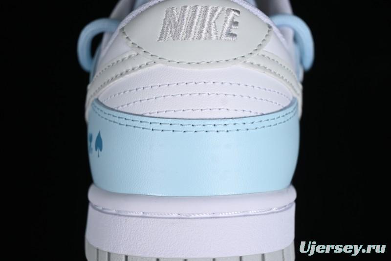 Nike Dunk Low SB Hearts Playing Cards Graffiti North Carolina Blue Casual Skate Shoes - DV0831-101