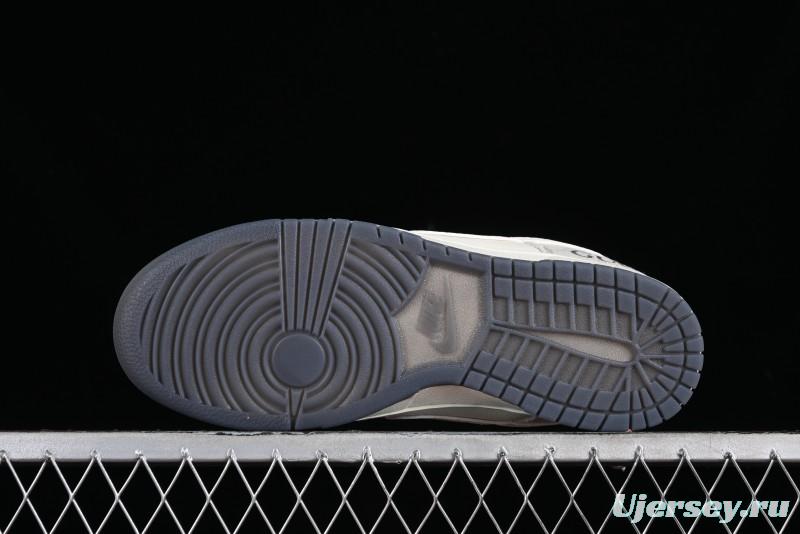 Nike SB Dunk Low Gucci Collaboration - Smoke Grey Anniversary Custom Low-Top Casual Sneakers - CF3688-003
