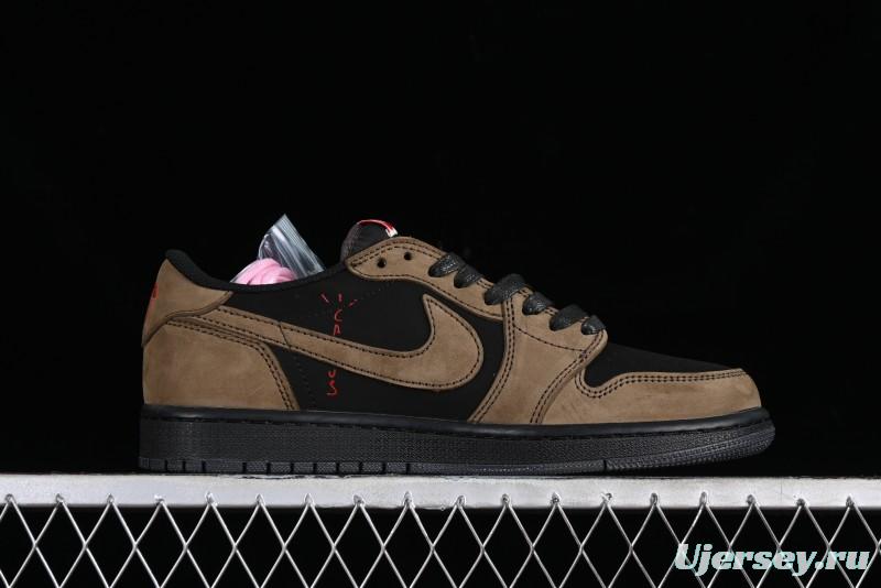 Nike Travis Scott x Air Jordan 1 Low OG AJ1 Reverse Swoosh Sneakers - DM7866-202