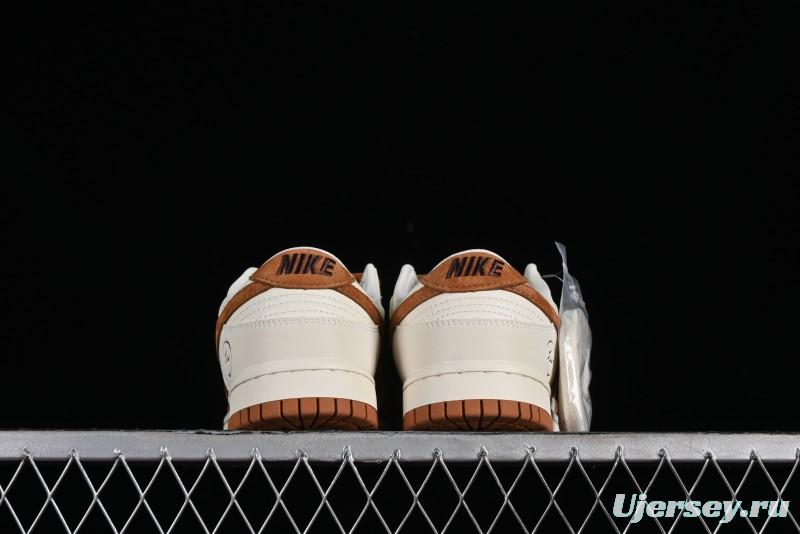 Nike SB Dunk Low Lightning Collaboration - Beige Brown Colorway with Small Brown Swoosh Anniversary High-End Custom Low-Top Casual Skate Shoes - XD1688-031