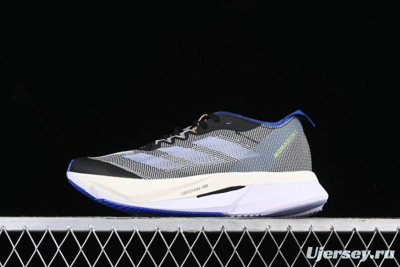 Adidas Adizero Boston 12 M Running Shoes Lightweight Breathable Low-Top with ENERGYROD Carbon Plate - IE8494