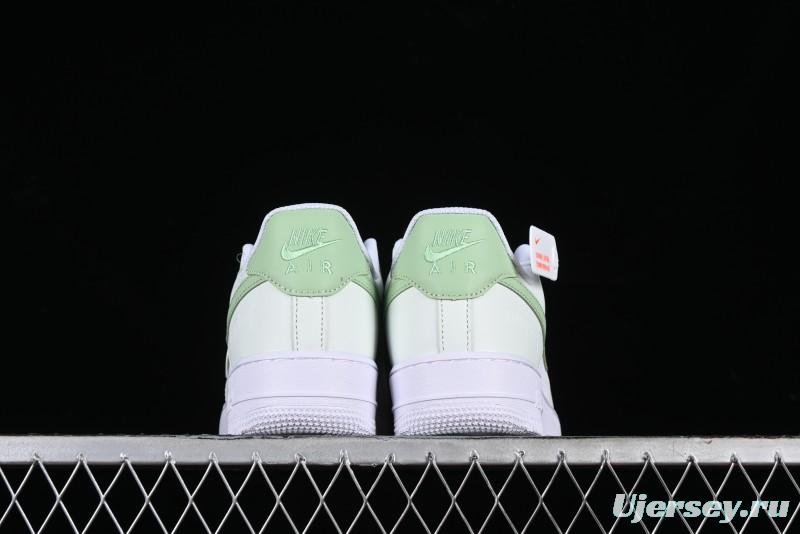 Nike Air Force 1 '07 Low Casual Sneakers with Anime-inspired Green Apple Spray Paint Design - DY8899-002