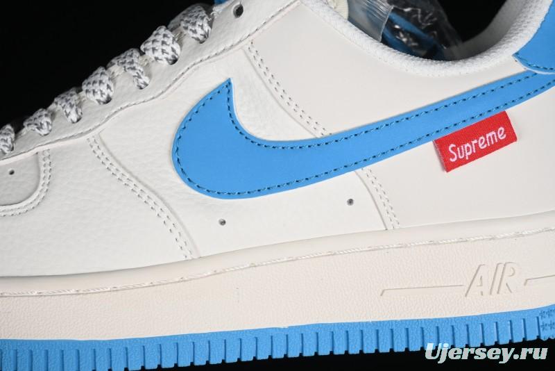 Nike Supreme x Air Force 1'07 Low Casual Sneakers in Lake Blue - HD1968-024