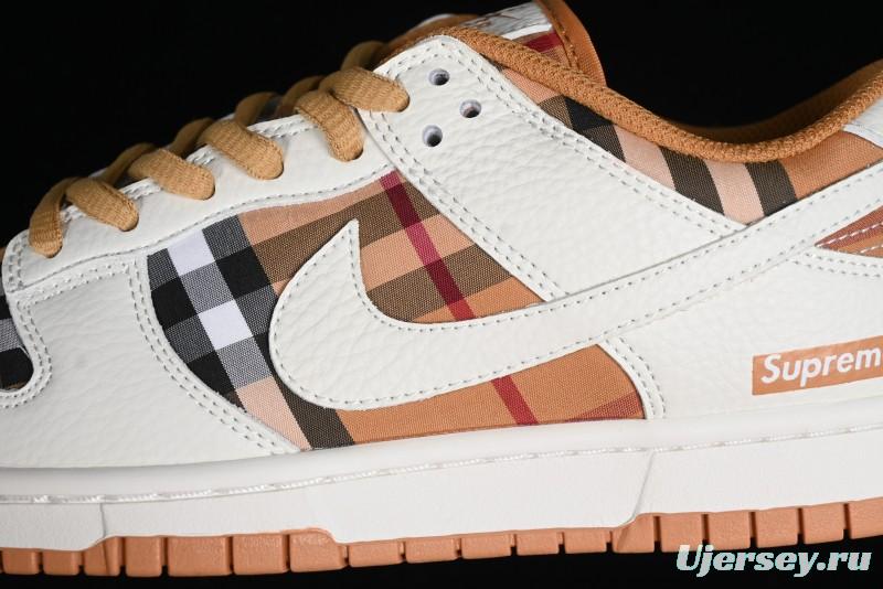 Nike SB Dunk Low Supreme Collaboration - Plaid Colorway SB Low Top Casual Skateboarding Shoes - SU1853-513