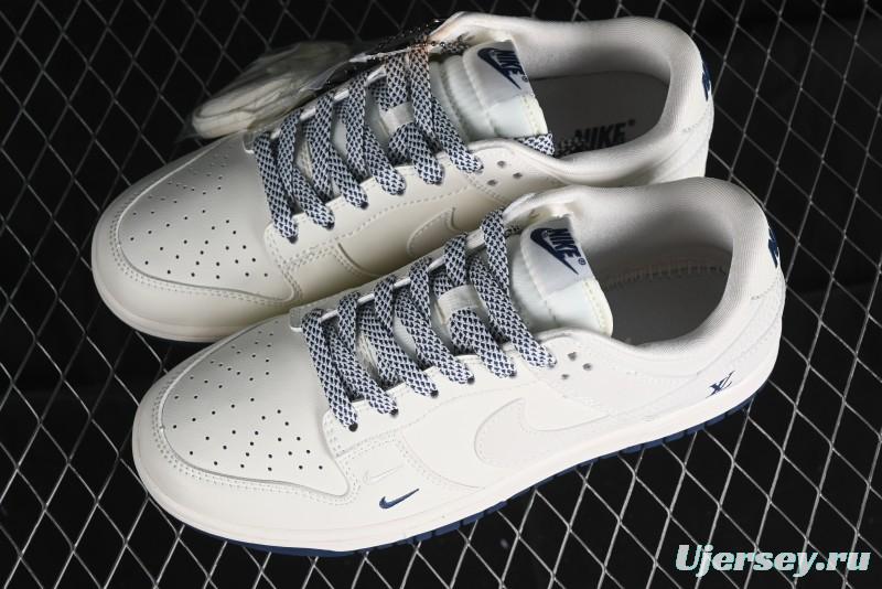 Nike SB Dunk Low LV Collaboration - Double Swoosh Blue Sole Anniversary High-End Custom Low-Top Casual Skate Shoes - XX2025-320
