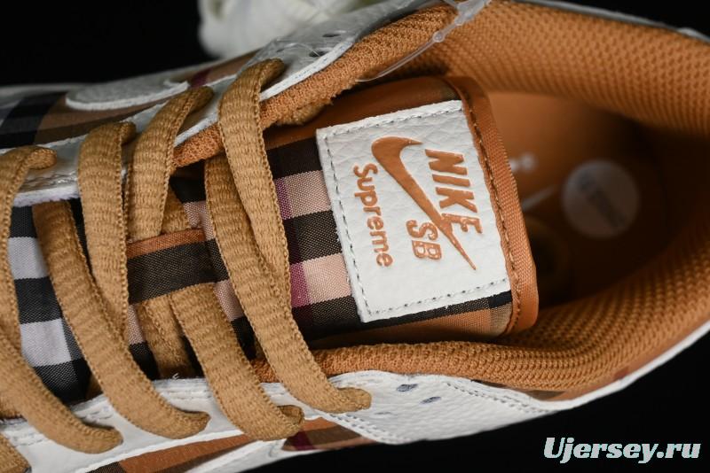 Nike SB Dunk Low Supreme Collaboration - Plaid Colorway SB Low Top Casual Skateboarding Shoes - SU1853-513