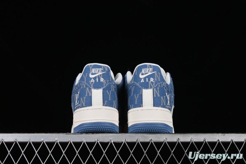 Nike Air Force 1 '07 Low LV Collaboration - Denim Double Swoosh Low-Top Casual Sneakers - HD1968-028