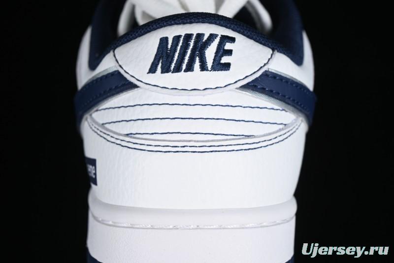 Nike Supreme x SB Dunk Low Collaboration - Navy Blue Anniversary High-End Custom Low-Top Casual Skate Shoes - DY1503-005