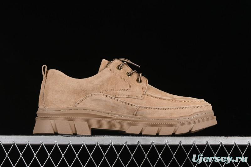 Timberland Low-Top Casual Shoes for Men - Italian Oil-Grained Leather with Anti-Slip Rubber Sole - TB73535SAND
