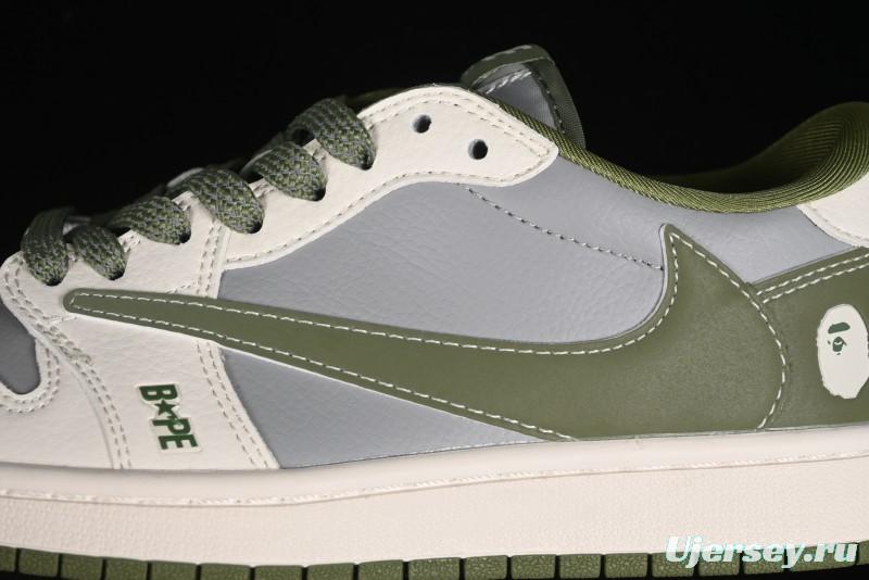 Nike Travis Scott x Fragment Design x Air Jordan 1 Low OG SP AJ1 Bape Collaboration - BB6511-621