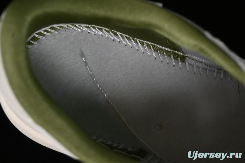 Nike Travis Scott x Fragment Design x Air Jordan 1 Low OG SP AJ1 Retro Sneakers in Off-White & Fresh Green - DM6688-606