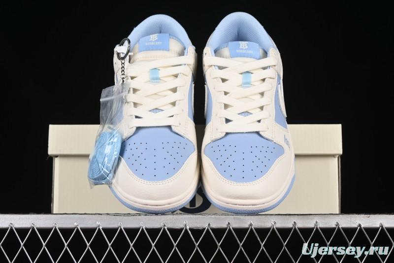 Nike SB Dunk Low Burberry Collaboration - Bondi Blue Anniversary High-End Custom Low-Top Casual Sneakers - BB5252-601