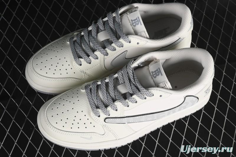 Nike Travis Scott x Fragment Design x Air Jordan 1 Low OG SP AJ1 Low Top Casual Sneakers - DM7866-022