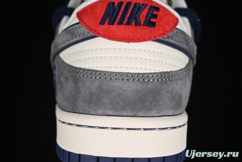 Nike SB Dunk Low BAPE Collaboration - Strap Multi-Color Grey Swoosh Anniversary Custom Low-Top Casual Sneakers - SJ2068-278