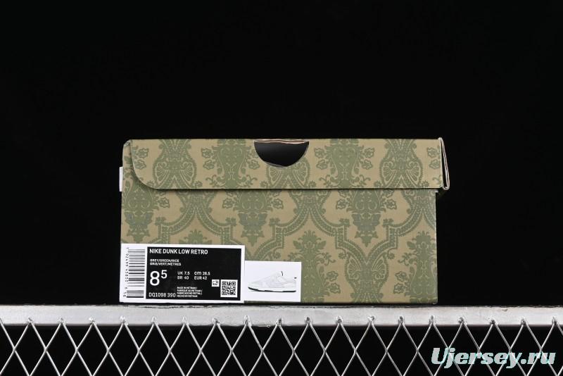 Nike SB Dunk Low Gucci Collaboration - Beige with Yellow Swoosh Anniversary High-End Custom Low-Top Casual Sneakers - DQ1098-390