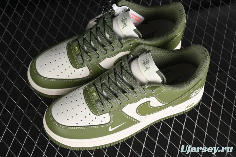Nike Air Force 1 '07 Low Stussy Collaboration - Lotus Green Low-Top Casual Sneakers - BB5353-515