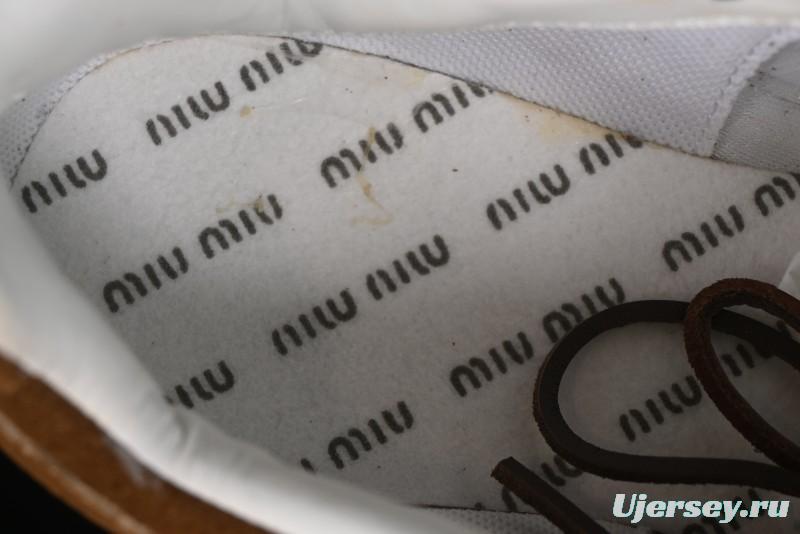 Miu Miu x New Balance 530 Low-Top Retro Running Shoes with Deconstructed Design - 38165