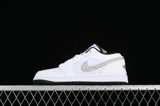 Nike Air Jordan 1 Low AJ1 White Mesh Retro Basketball Shoes - 338145-110