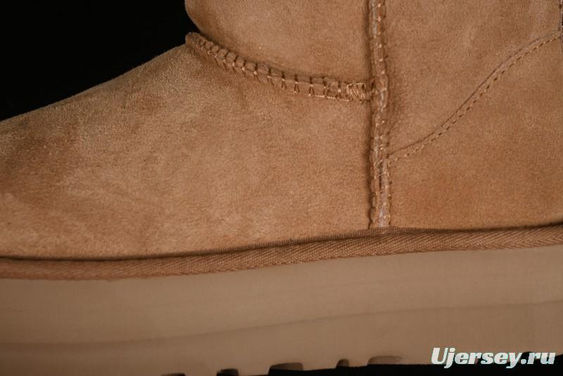 UGG Classic Ultra Mini Platform 3CM Wool Short Boots with TREADLITE Outsole - 1135092