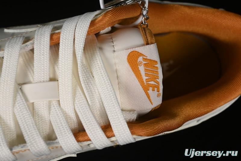 Nike SB Dunk Low UN Collaboration - Off White & Yellow Swoosh Anniversary Customized Low-Top Casual Skate Shoes - KK1688-011