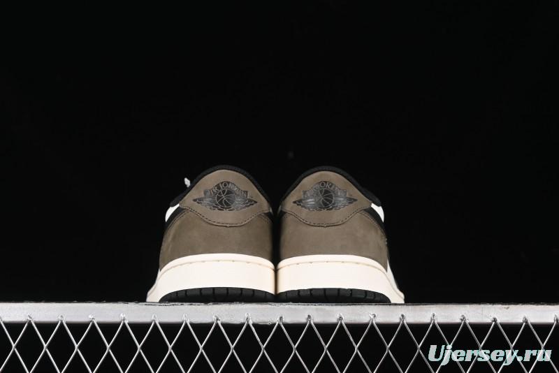 Nike Air Jordan 1 Low AJ1 Retro Basketball Shoes with Mocha Suede Accents - CZ0790-102