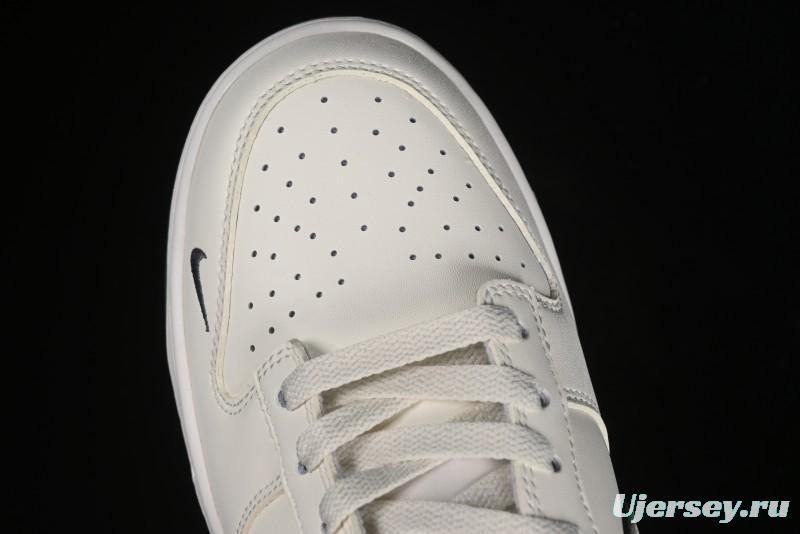 Nike SB Dunk Low Supreme Collaboration - Beige Grey Swoosh Anniversary Customized Low-Top Casual Skate Shoes - DJ2024-014