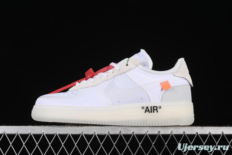 Nike Off White x Air Force 1 Low OW Transparent White Sneakers - AO4606-100