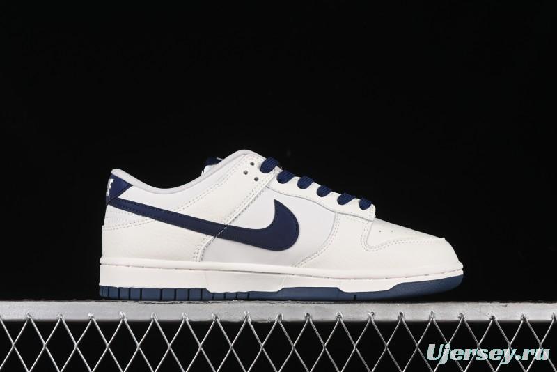 Nike SB Dunk Low Comme des Garcons Collaboration - Off-White Blue Swoosh Anniversary Custom Low-Top Casual Sneakers - KK1888-008