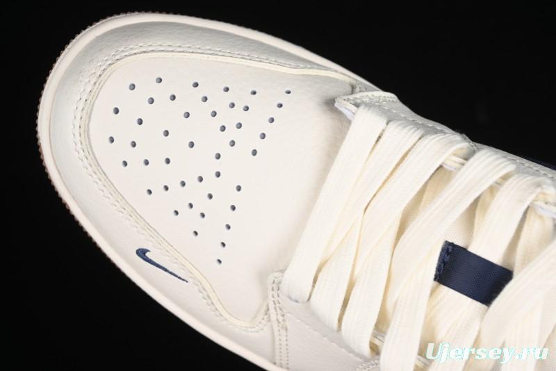 Nike Air Jordan 1 Low Supreme Collaboration Retro Basketball Shoes - WG8850-011