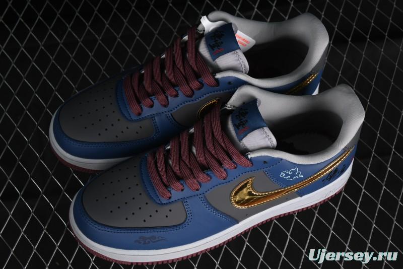 Nike Air Force 1 '07 Low Sun Black Myth Wukong Themed Casual Sneakers - CW2288-111