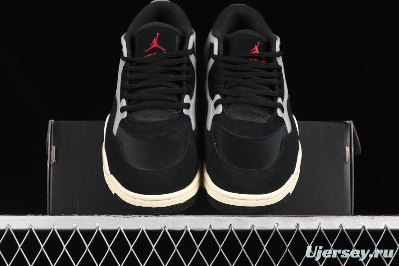 Nike Air Jordan 4 Remastered Sneakers in Black with Textile Mesh, Leather and Suede - FQ7939-006