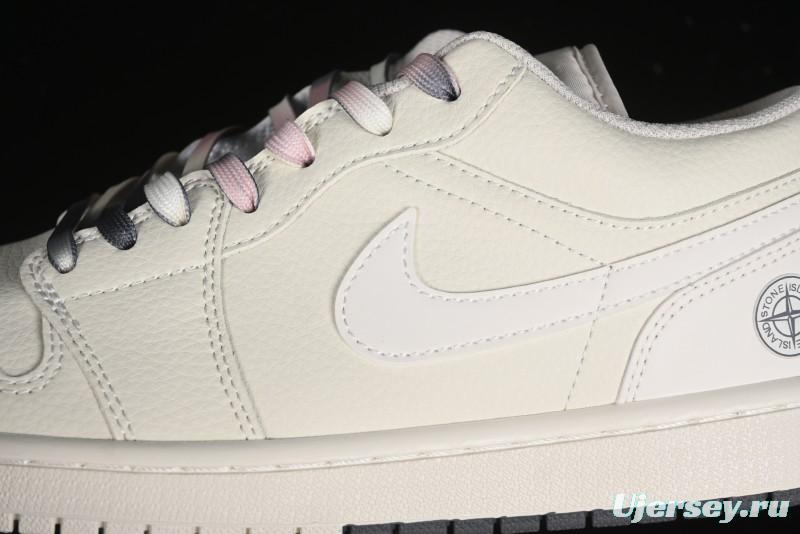 Nike Air Jordan 1 Low Retro Basketball Shoes Stone Island Collaboration - DC2024-025