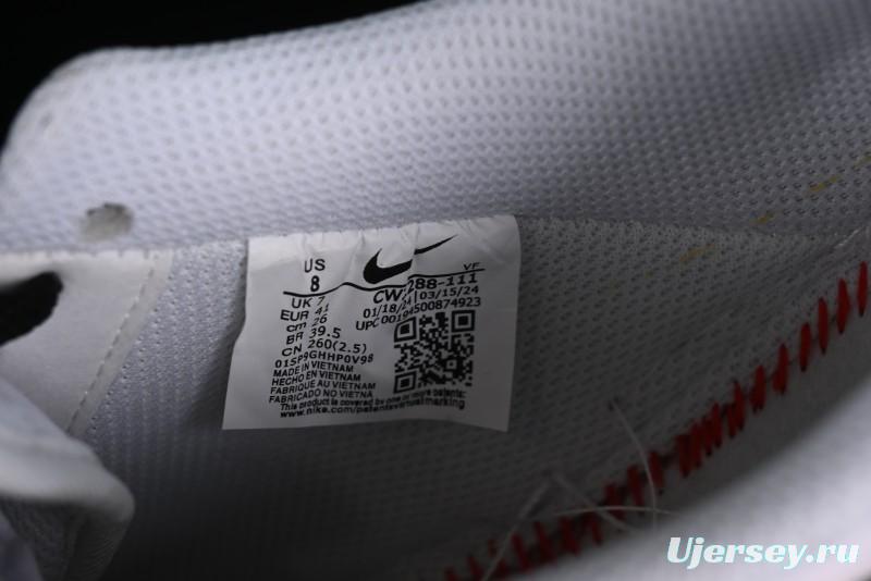 Nike Air Force 1 '07 Low Casual Sneakers with Anime-Inspired Hand-Painted Design and Triple Swoosh Shadow - CW2288-111