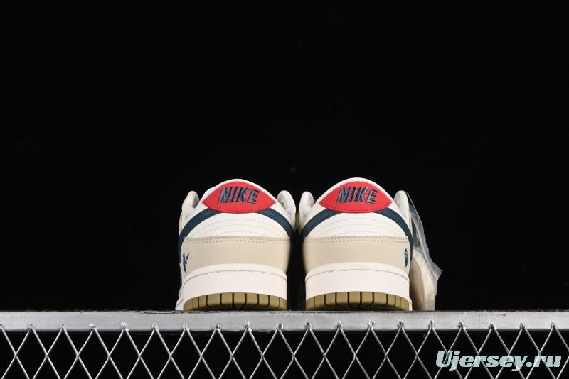 Nike SB Dunk Low Bape Collaboration - Beige Blue Anniversary Custom Low-Top Casual Sneakers CF3688-011