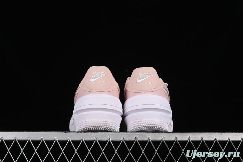 Nike Air Force 1 PLT Low-Top Casual Sneakers with Speed-Inspired Swoosh Design - DJ9946-602