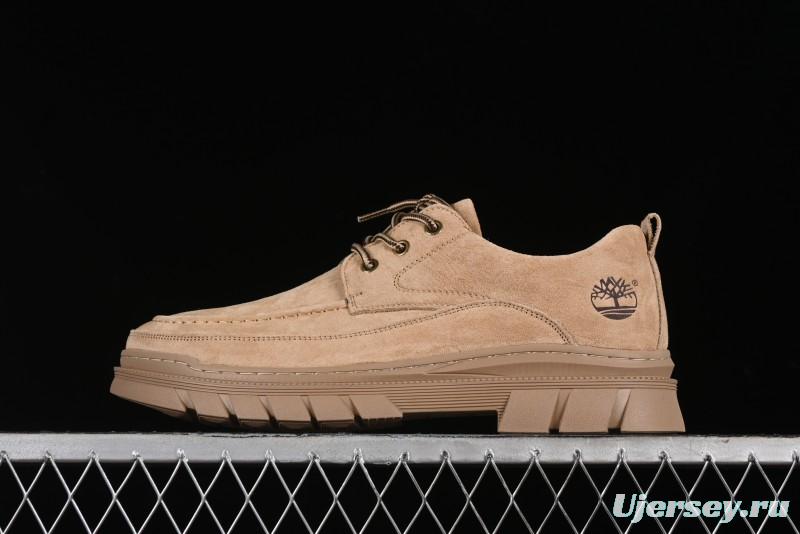 Timberland Low-Top Casual Shoes for Men - Italian Oil-Grained Leather with Anti-Slip Rubber Sole - TB73535SAND
