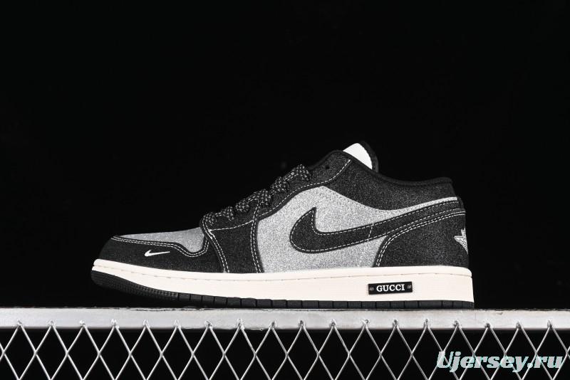 Nike Air Jordan 1 Low Retro Basketball Shoes Custom Starry Sky Design - SJ9950-012