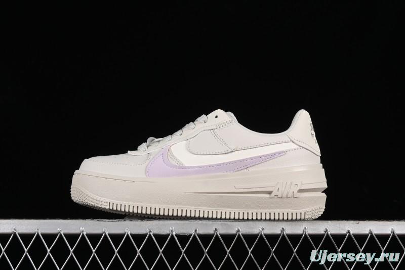Nike Air Force 1 PLT AF ORM Triple White Low Top Casual Sneakers - DJ9946-108