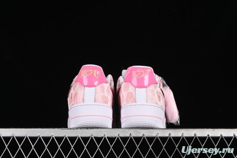 Nike Air Force 1 '07 Low Valentine's Day Limited Edition Pink Bear Sneakers - DH2920-111