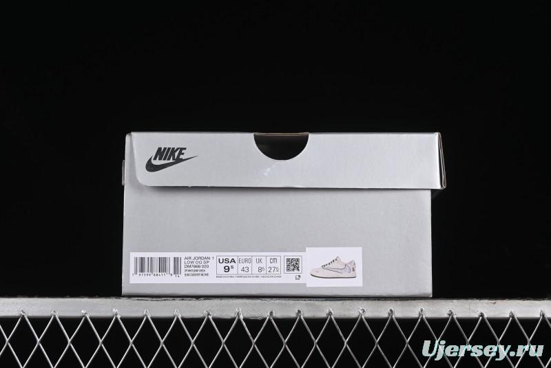 Nike Travis Scott x Fragment Design x Air Jordan 1 Low OG SP AJ1 Low Top Casual Sneakers - DM7866-020