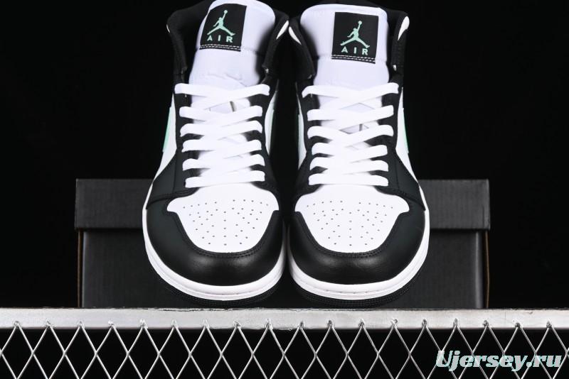 Nike Air Jordan 1 Mid AJ1 White Black Green Culture Casual Sneakers - DQ8426-103