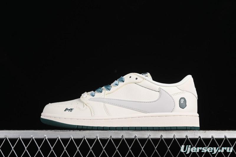 Nike Travis Scott x Fragment Design x Air Jordan 1 Low AJ1 Bape Collaboration - XY2688-100