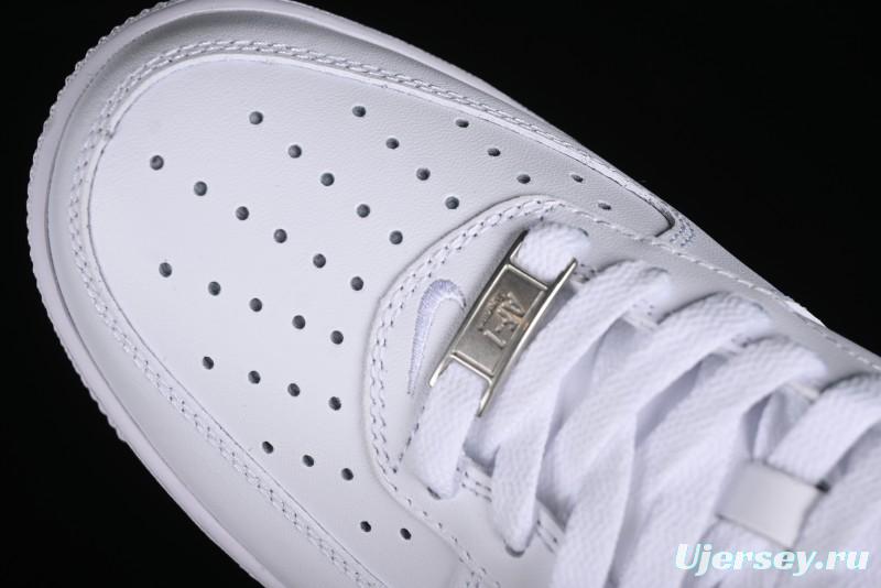 Nike Supreme x Air Force 1 Low Casual Sneakers with Full-Grain Leather and 3/4 Air Cushion - CU9225-101