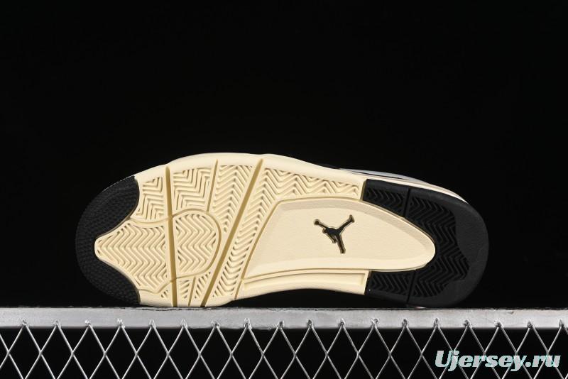 Nike Air Jordan 4 Remastered Sneakers in Black with Textile Mesh, Leather and Suede - FQ7939-006