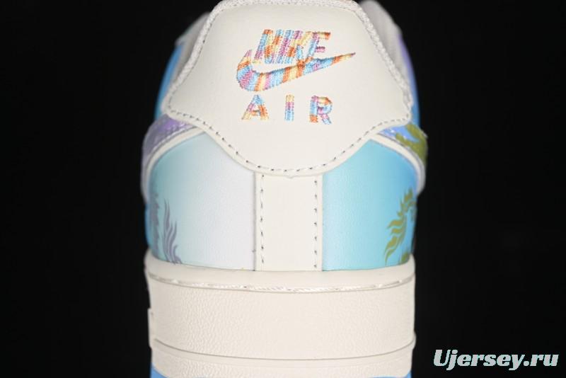 Nike Air Force 1 '07 Low Casual Sneakers "Crystal Dragon Palace" - DB3301-303
