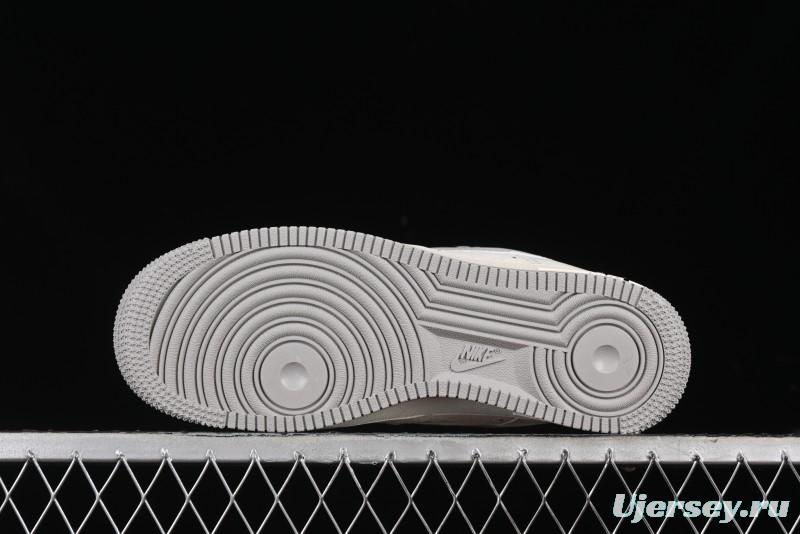Nike Air Force 1 '07 Low Gucci Collaboration - Beige Grey Linen Casual Sneakers - XZ3398-688