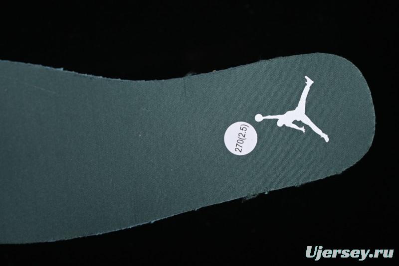 Nike Air Jordan 1 Low Retro Casual Sneakers in White Green - FQ7687-300