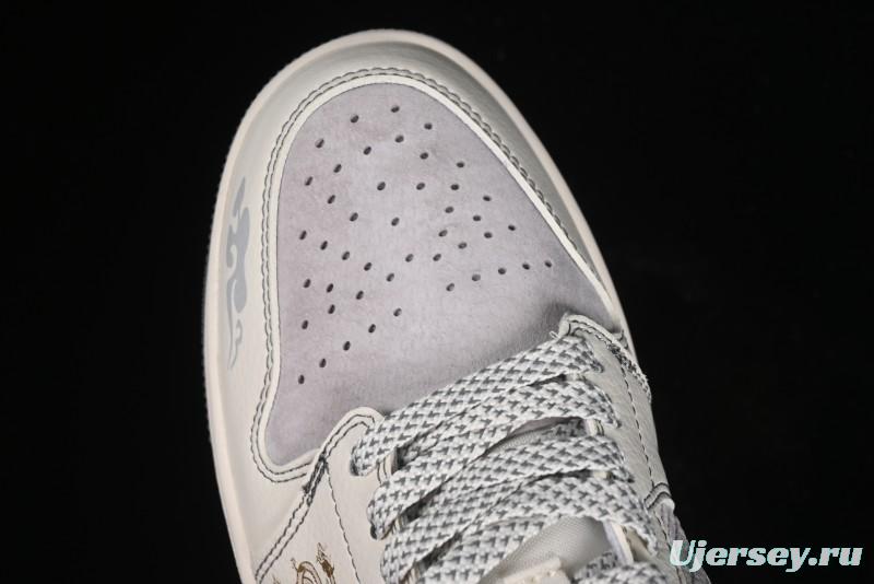 Nike Air Jordan 1 Low Retro Basketball Shoes Custom Black Myth Wukong Design - SJ9950-041